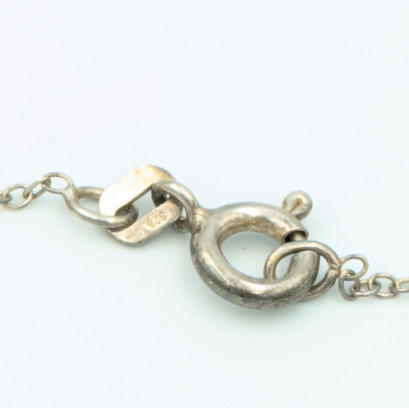 Vintage 925 sterling silver LOVE round pendant and chain necklace - Picture 4 of 6